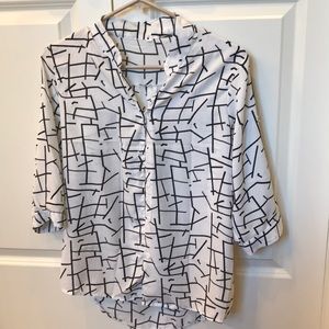 Chiffon Quarter Sleeve Blouse